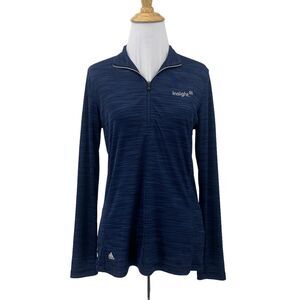Adidas Long Sleeve Shirt Womens S Small Navy Quarter Zip Insight Cisco Partner